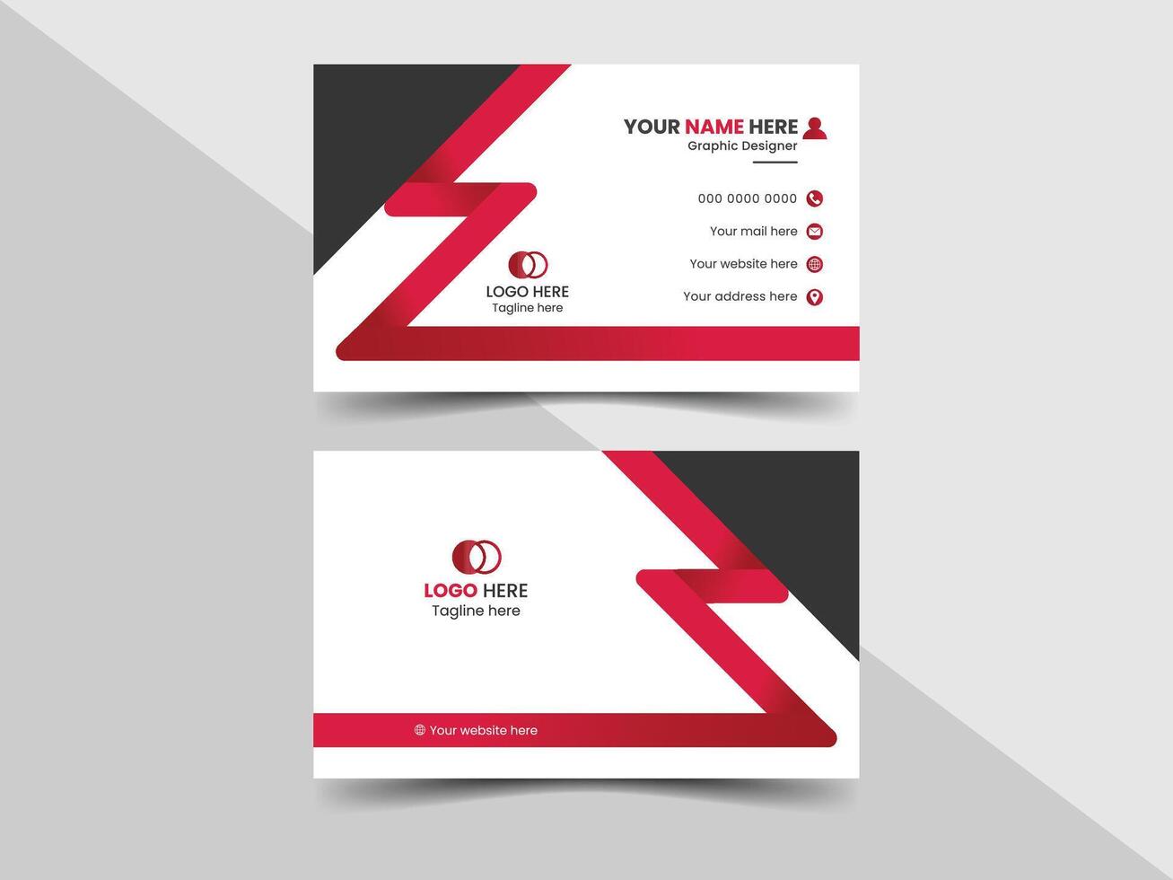 Modern business card design. double sided business card design template vector