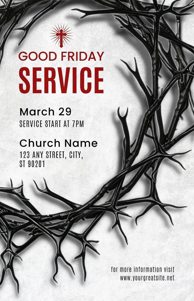 Good Friday Service Poster Template