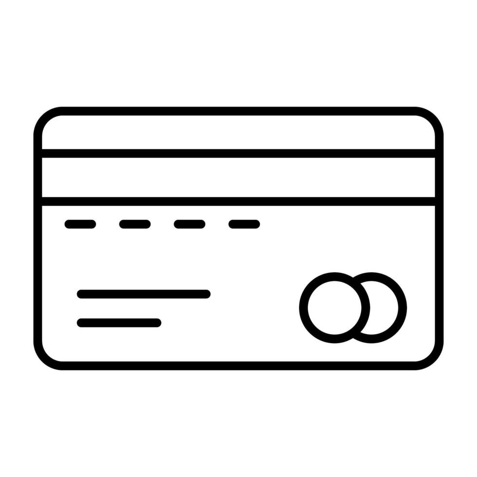 un lineal diseño, icono de crédito tarjeta vector