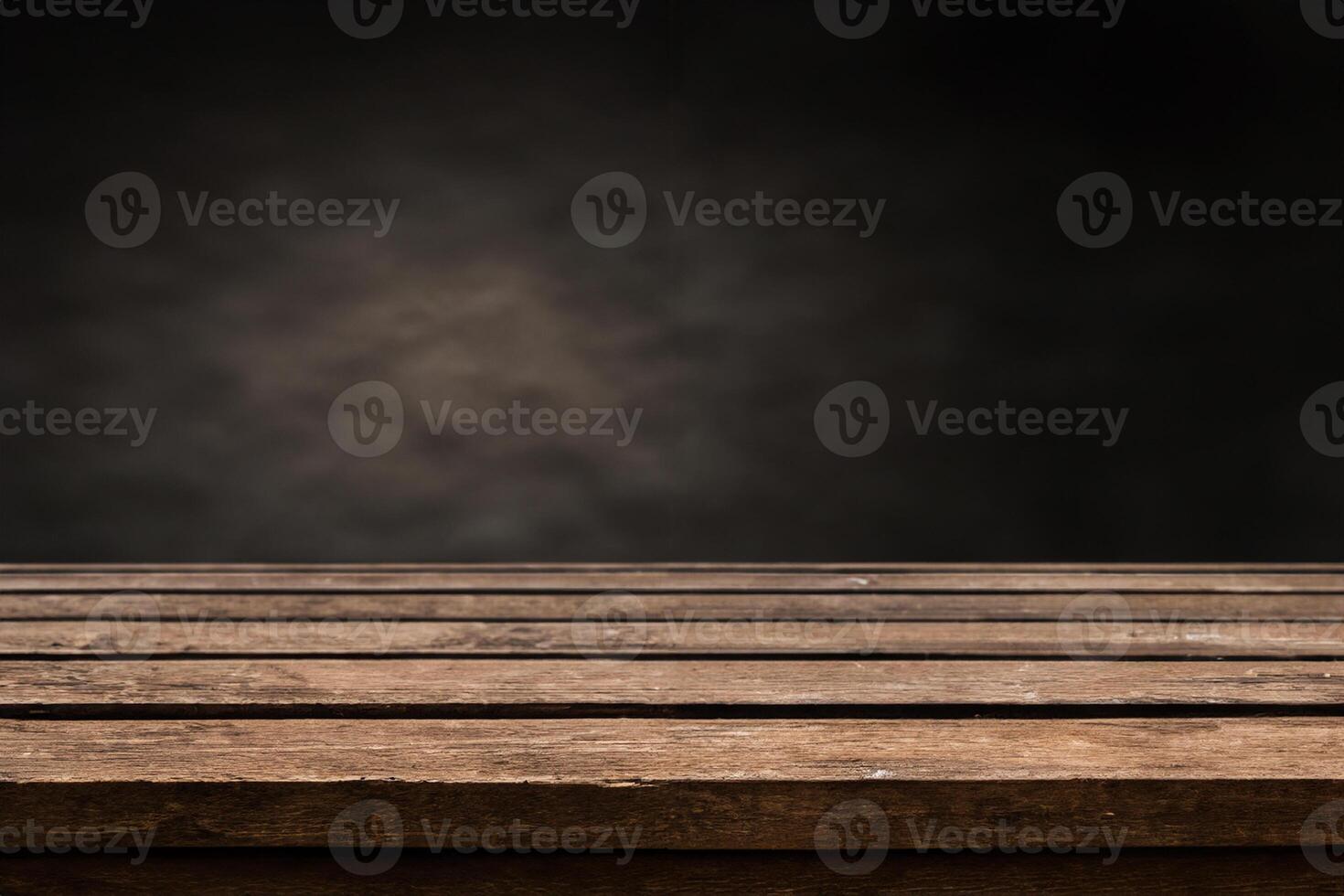 old wooden table background that is empty photo