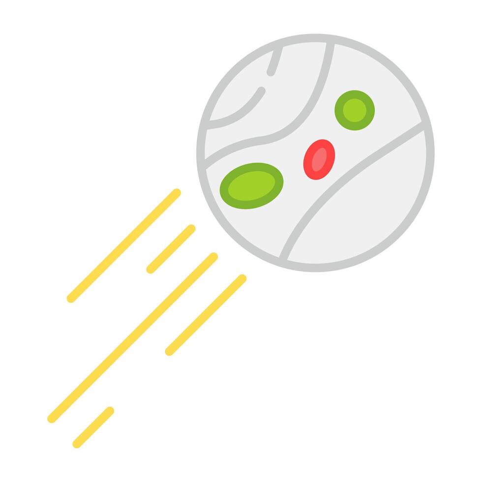 A flat design, icon of falling planet vector