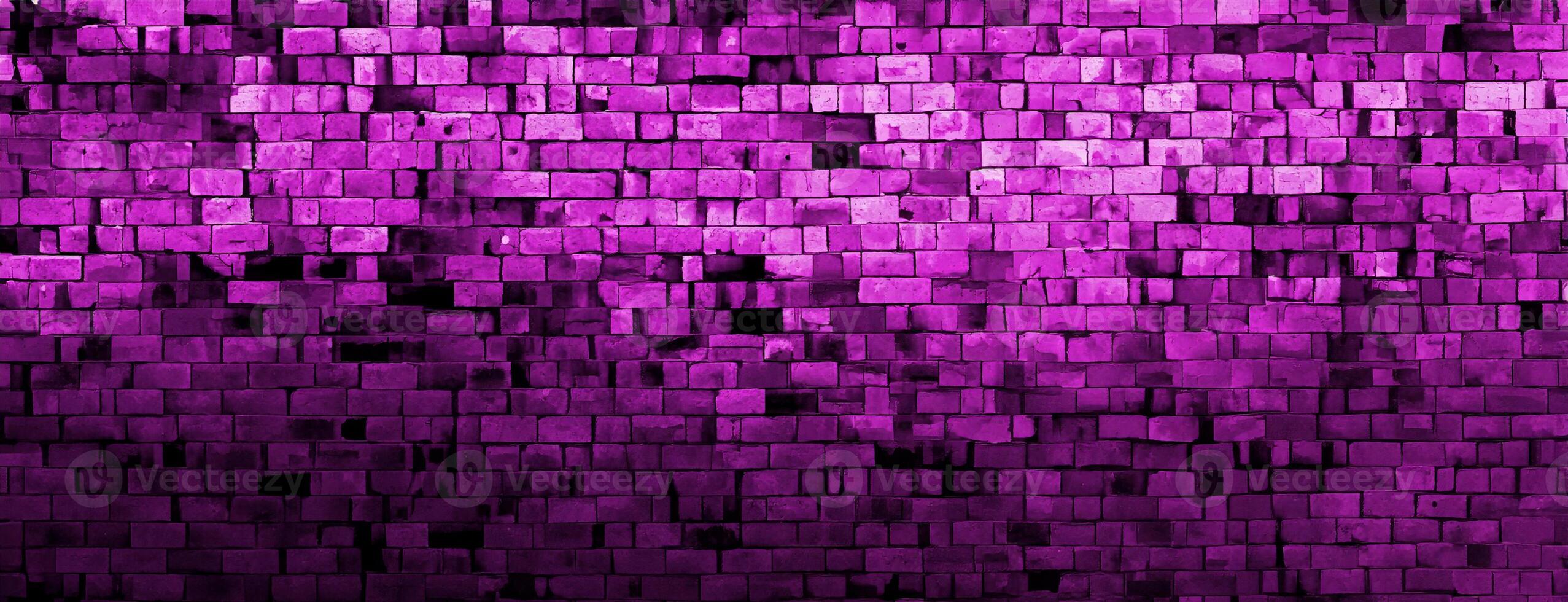 Purple Brick Wall Background Texture, Vibrant and Textured photo