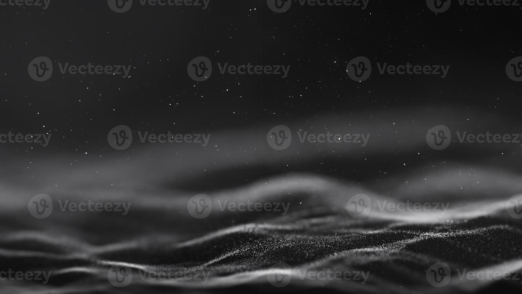 Particle Form Abstract, Dark Light with Falling and Flickering Light Beam Ray Particles, 3D Rendering photo