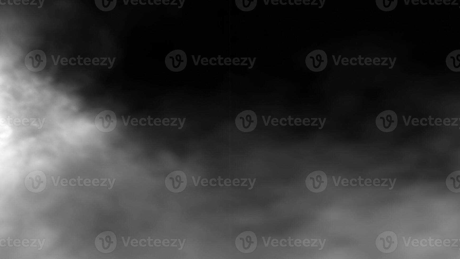 Abstract Fog and Smoke on Black Background, Mysterious Atmosphere photo