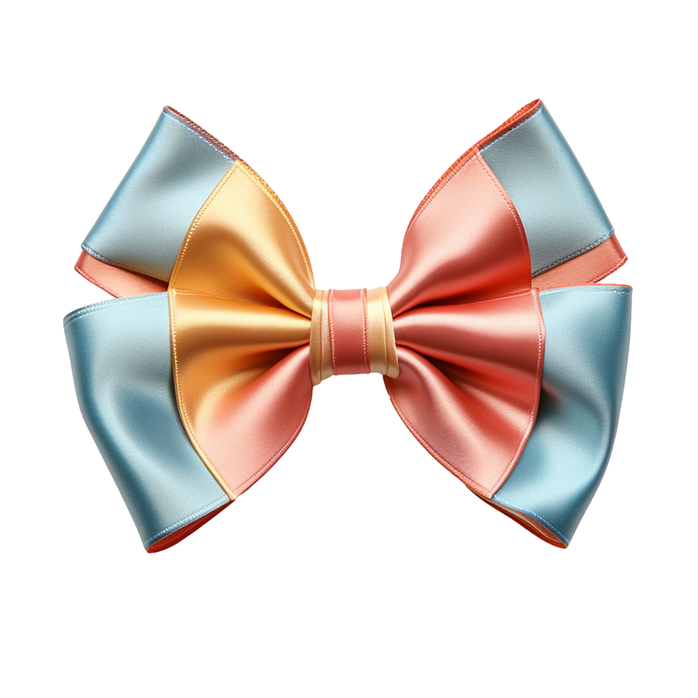 AI generated Bow tie ribbon png isolated on transparent background