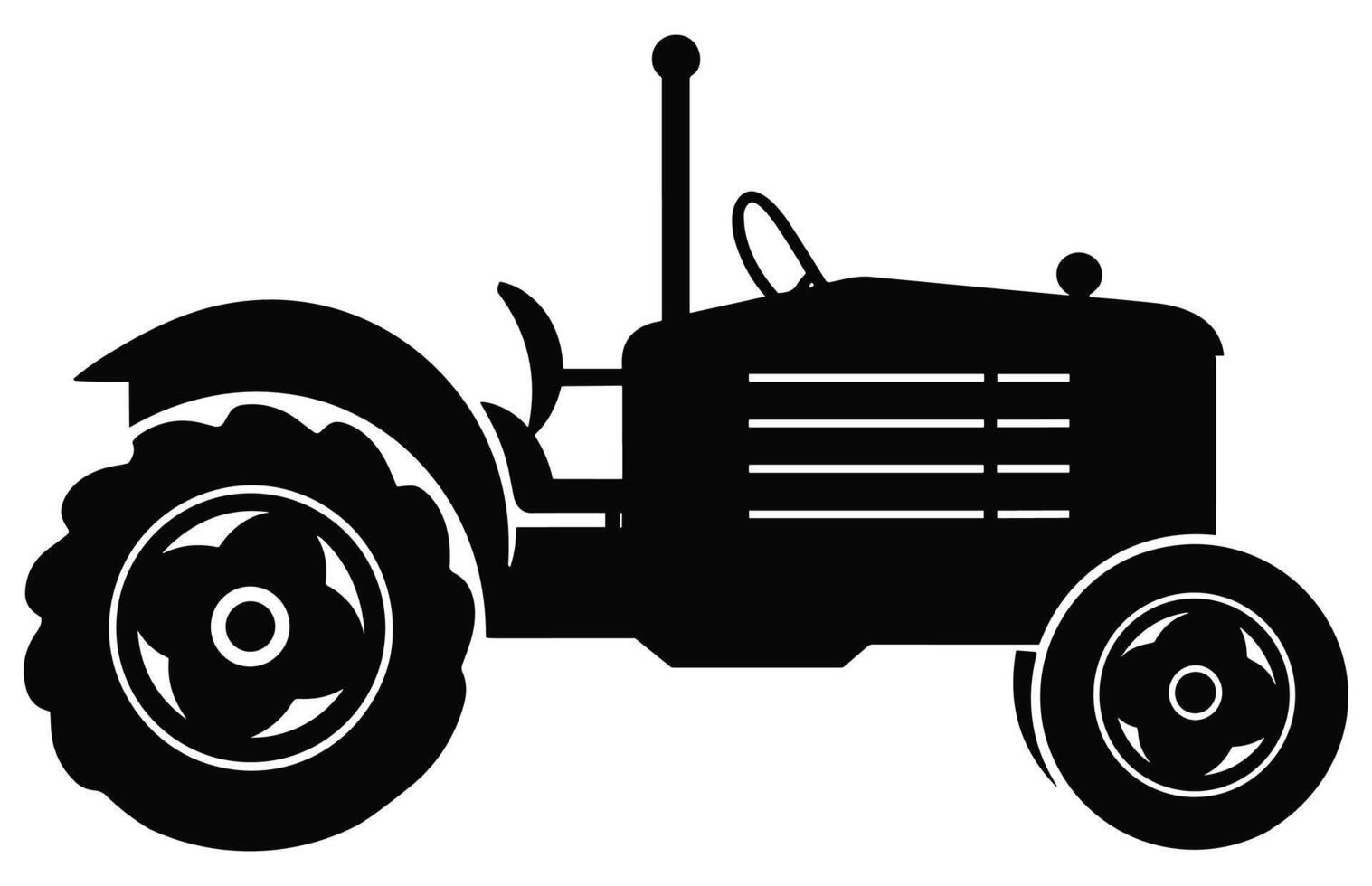 Steampunk tractor silueta, tractores vector silueta,tractor siluetas moderno y antiguo,