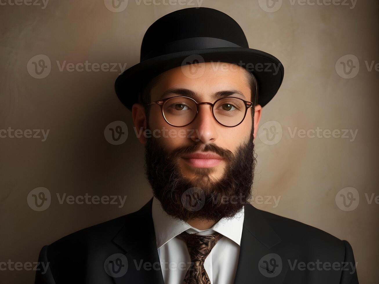 AI generated Portrait of the Jewish man photo