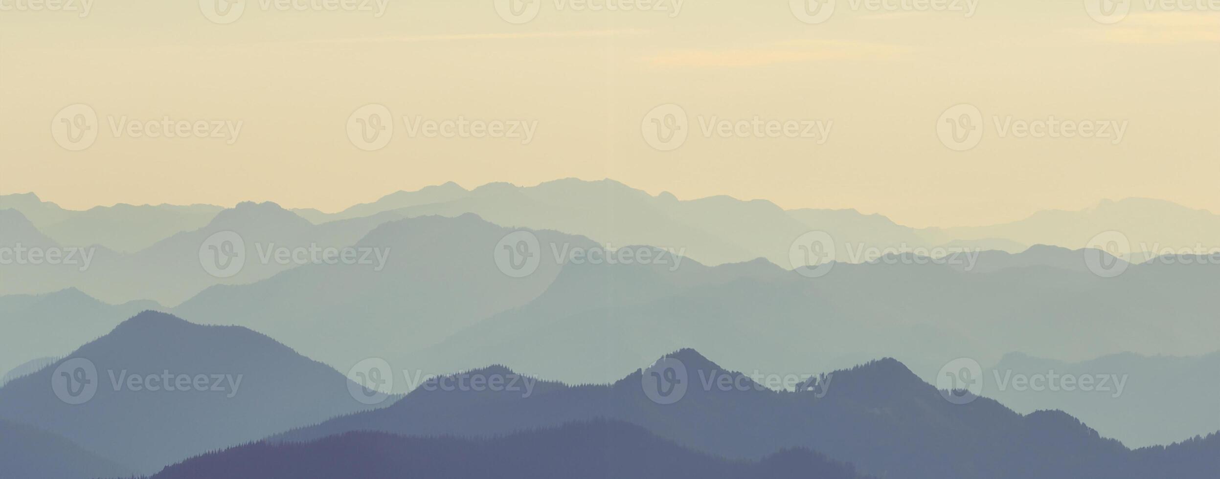 Silhouetted Majesty, A Majestic Evening Over the Mountain Peaks photo