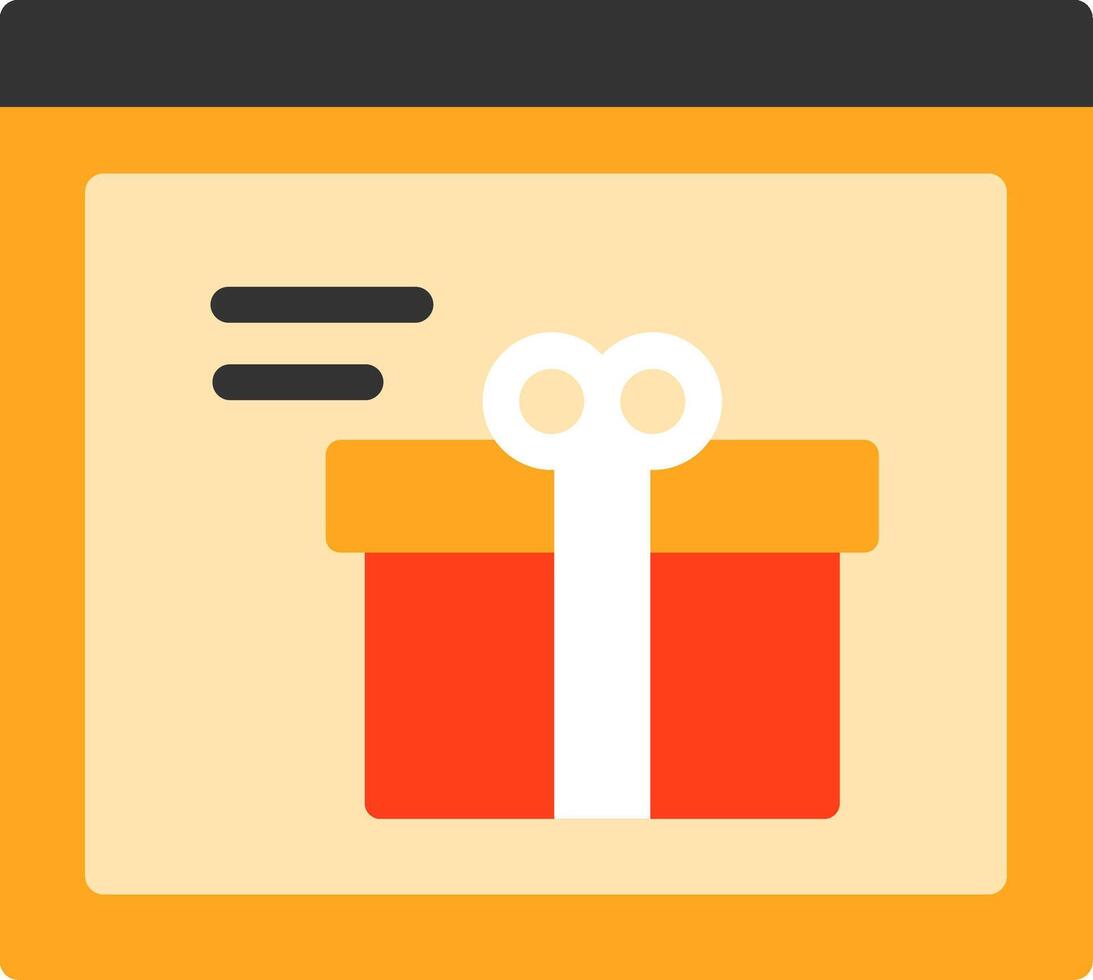 Gift Box Flat Icon vector