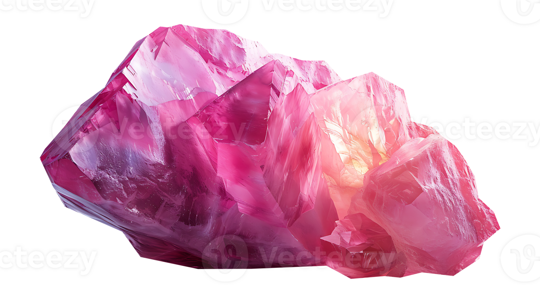 AI generated Pink color stone on a transparent background. Stone png