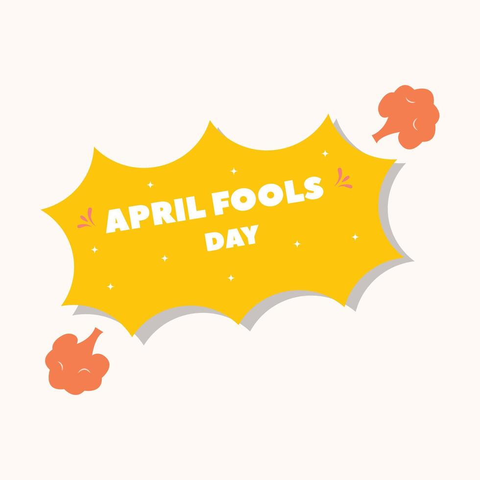 happy april fools day illustration clown concept surprise and comedy fun vector template poster background