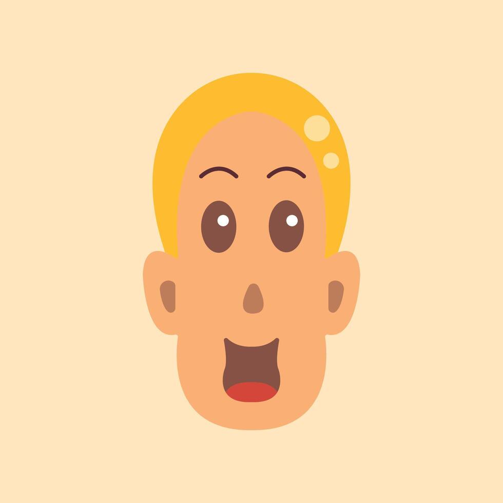human character logo with various expressions, simple modern concept vector