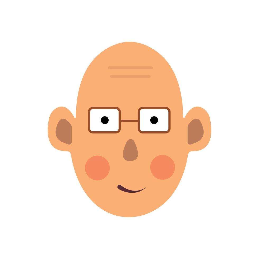 human character logo with various expressions, simple modern concept vector