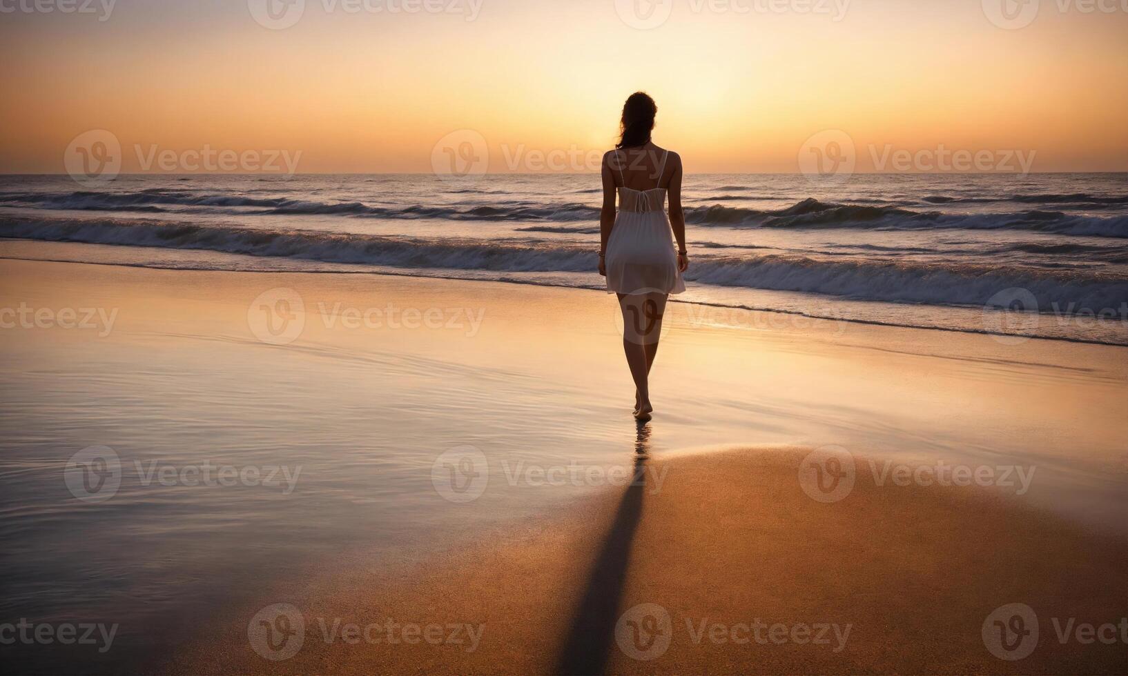 AI generated Close up of legs of a young woman walking. ai generative photo