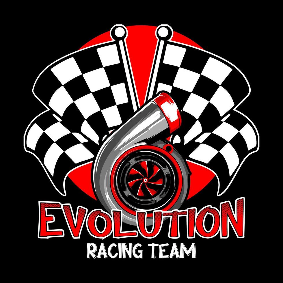 RACING TEAM DESIGN LOGO vector