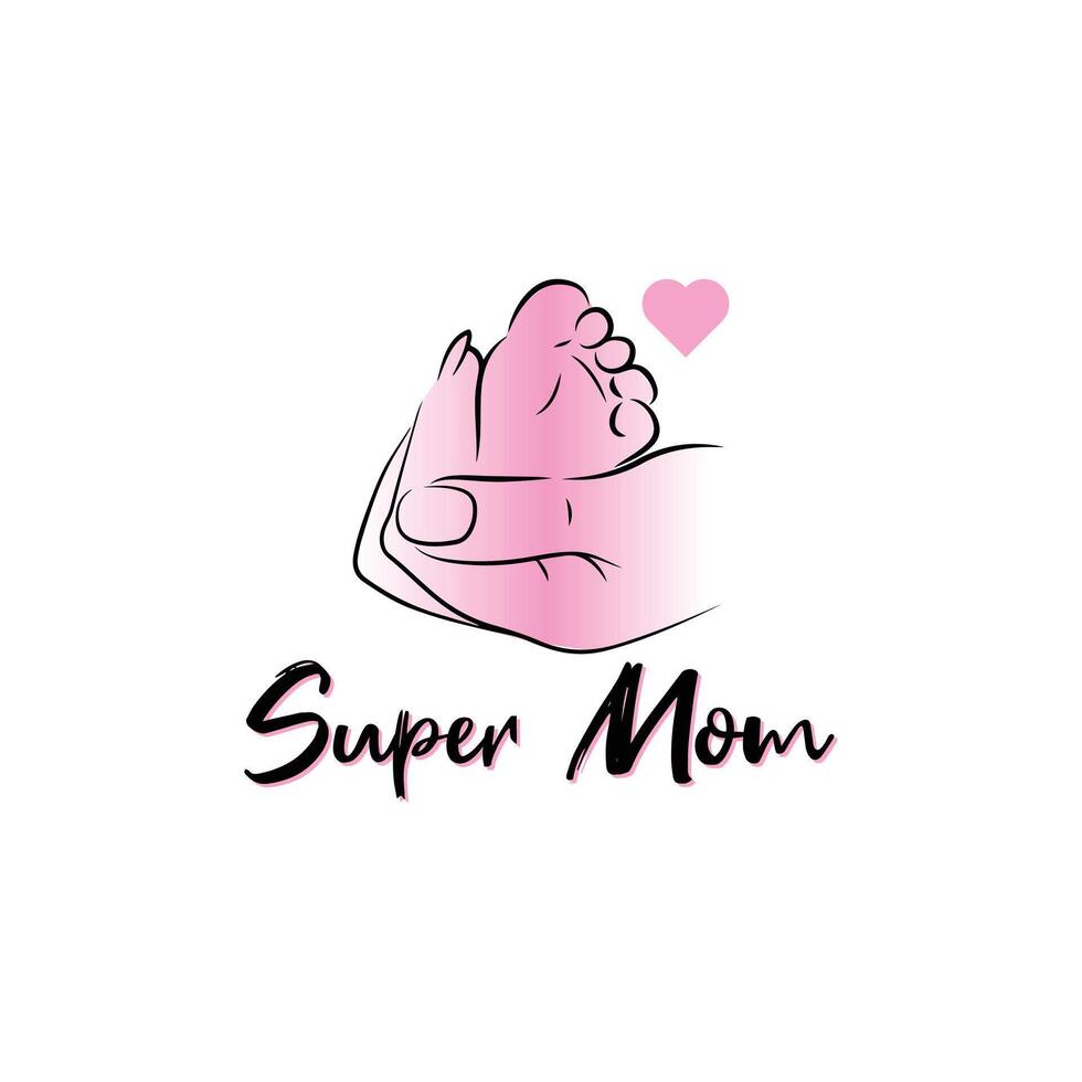 Mama, Mother's T-shirt design, Lettering design for greeting banners, Modern calligraphy, Cards and Posters, Mugs, Notebooks, white background,  EPS 10. vector