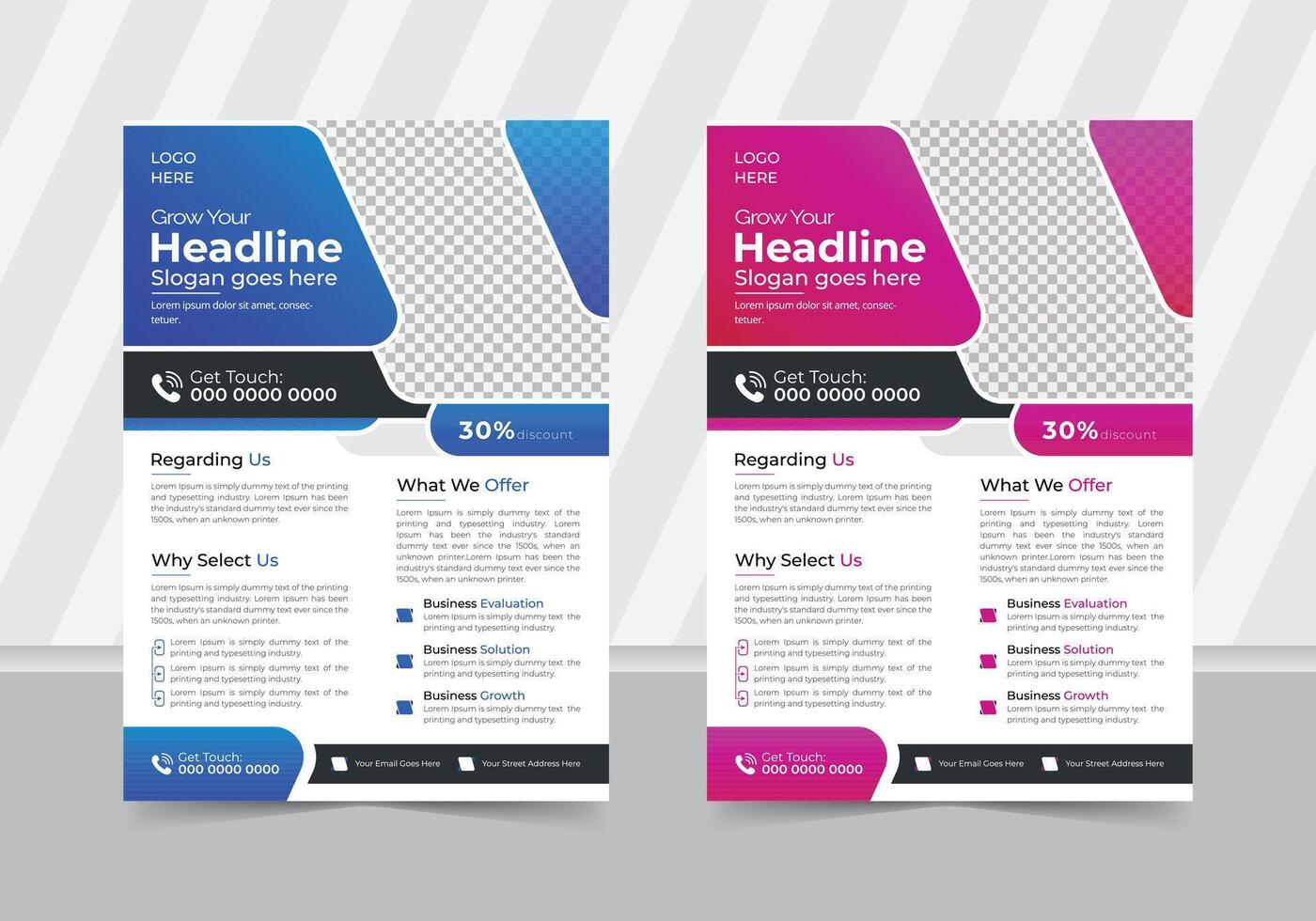 modern corporate unique business flyer design template vector