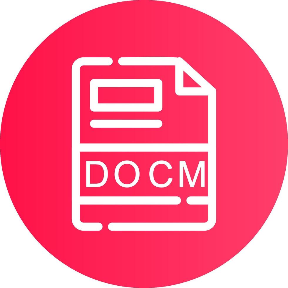 DOCM Creative Icon Design vector