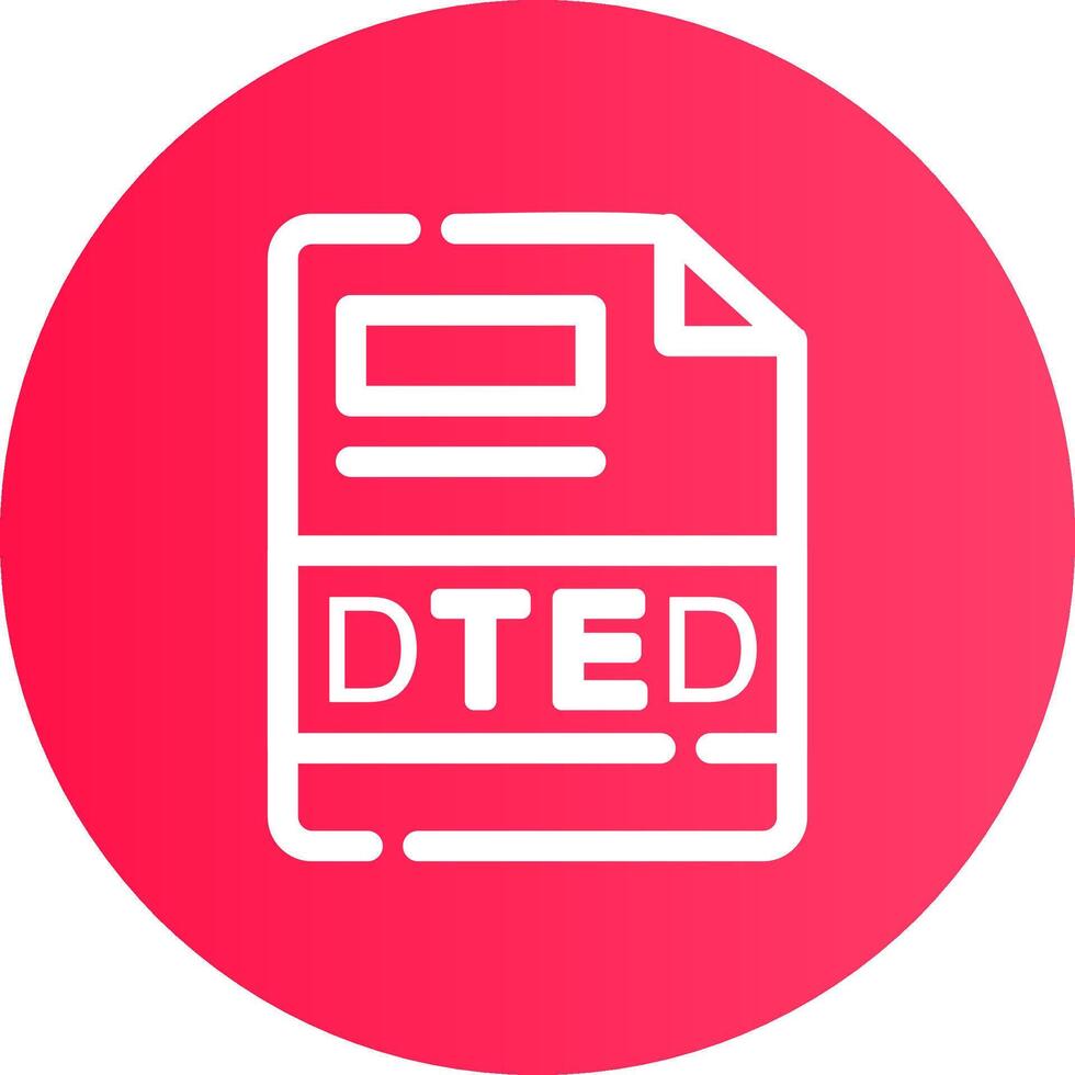 DTED Creative Icon Design vector