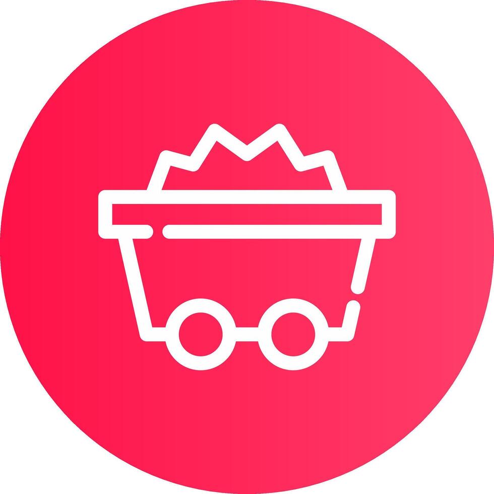 Mine Cart Creative Icon Design vector