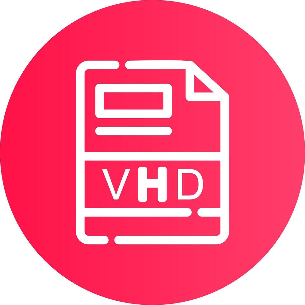 vhd creativo icono diseño vector