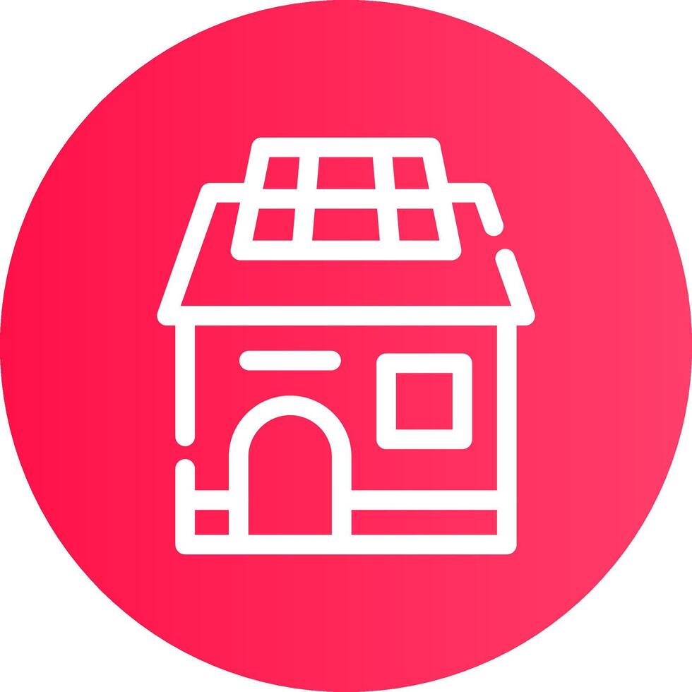 Solar House Creative Icon Design vector