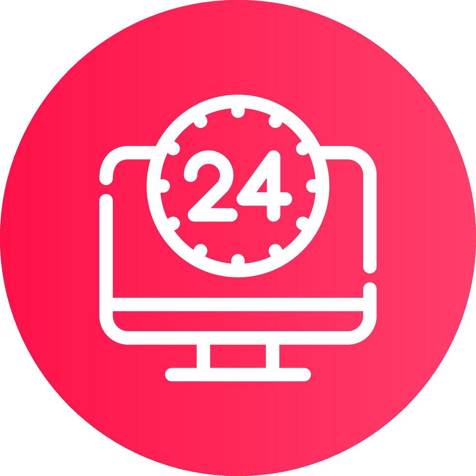 24 7 Monitoring Creative Icon Design vector