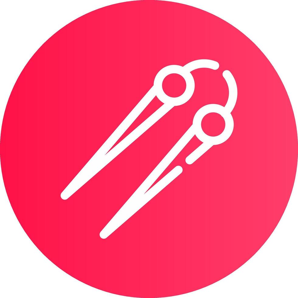 Knitting Needles Creative Icon Design vector