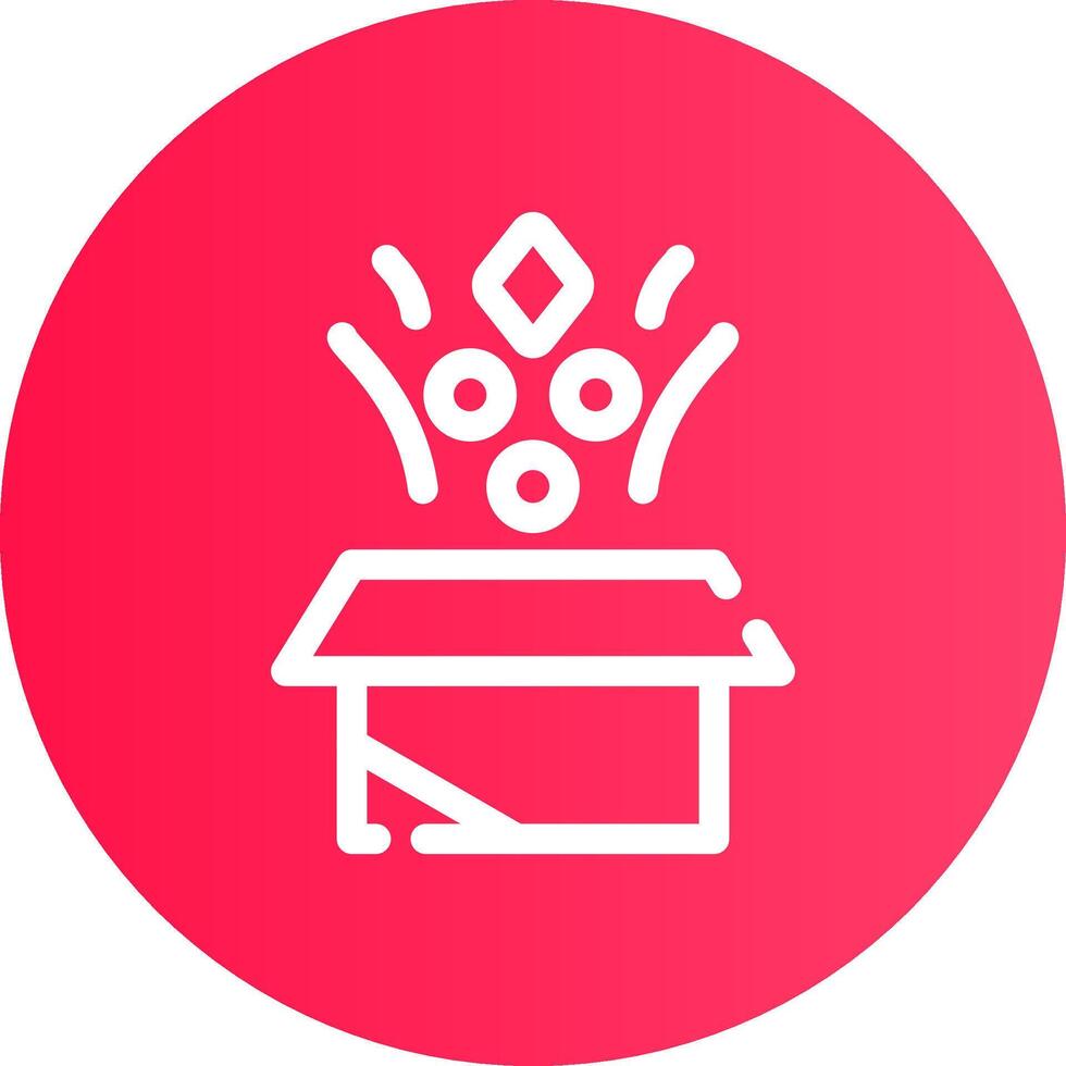 Surprise Box Creative Icon Design vector