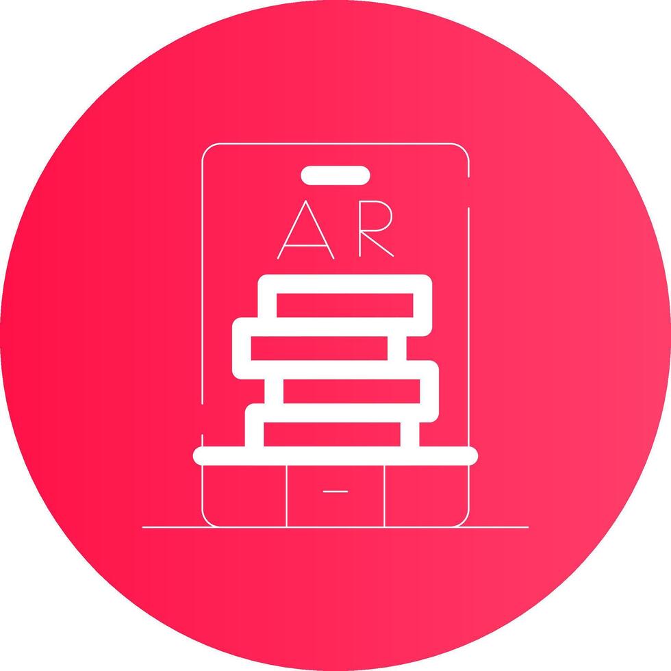 Ar Tumbling Blocks Creative Icon Design vector