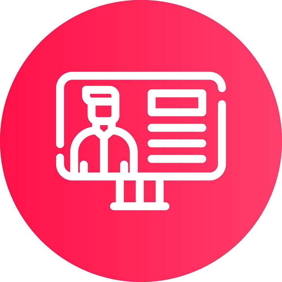 Online Lecture Creative Icon Design vector