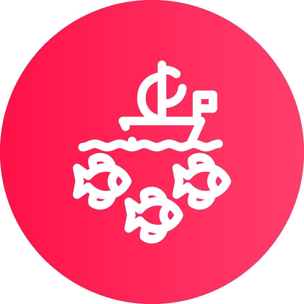 Fishing Boat Creative Icon Design vector