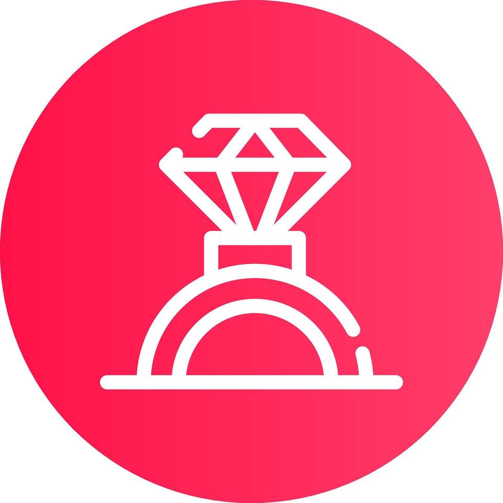 diseño de icono creativo de anillo de bodas vector