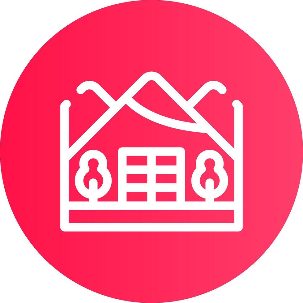 Igloo Landscape Creative Icon Design vector