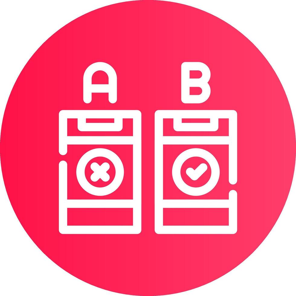 AB Testing Creative Icon Design vector