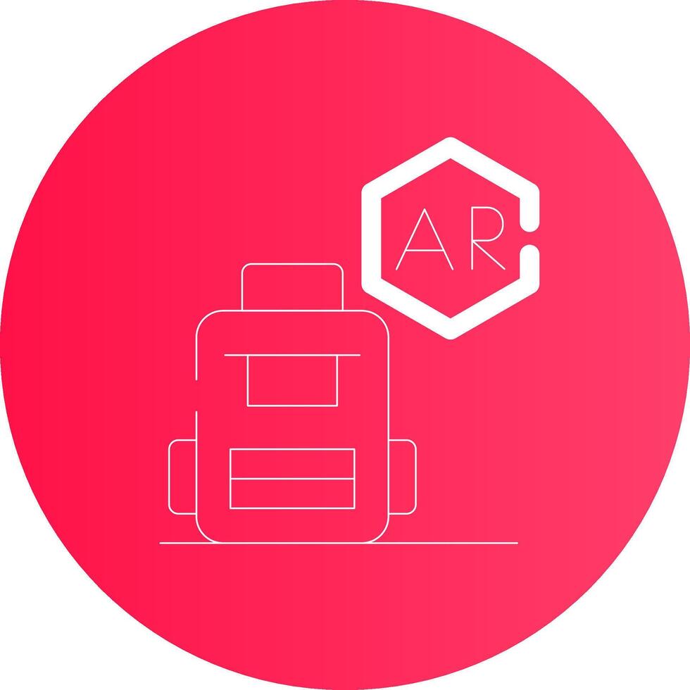 Ar Backpack Creative Icon Design vector