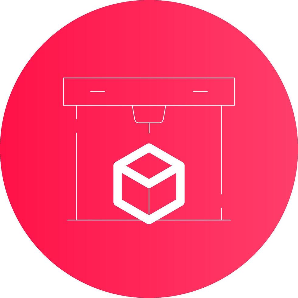 3D Printing Creative Icon Design vector