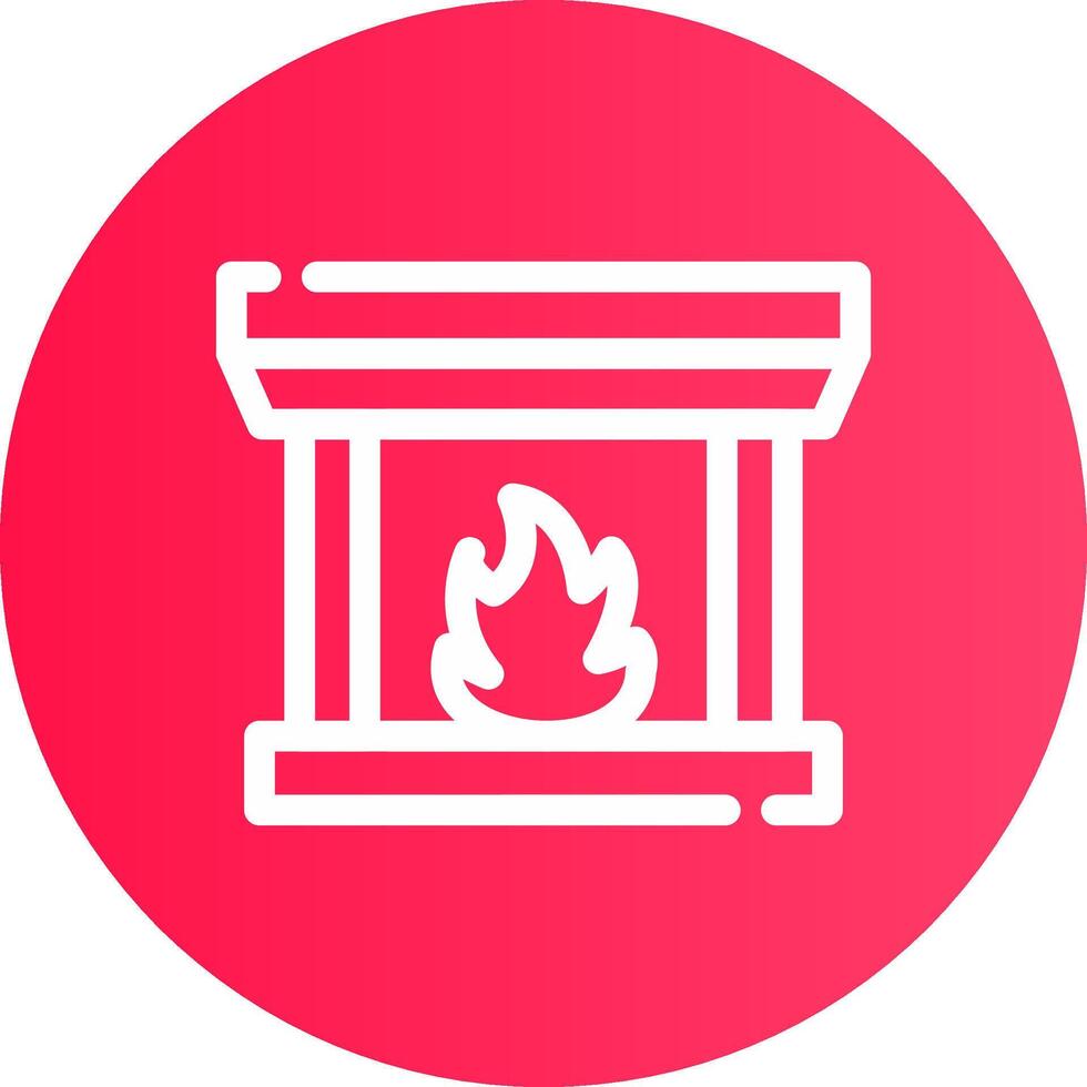 Fireplace Creative Icon Design vector