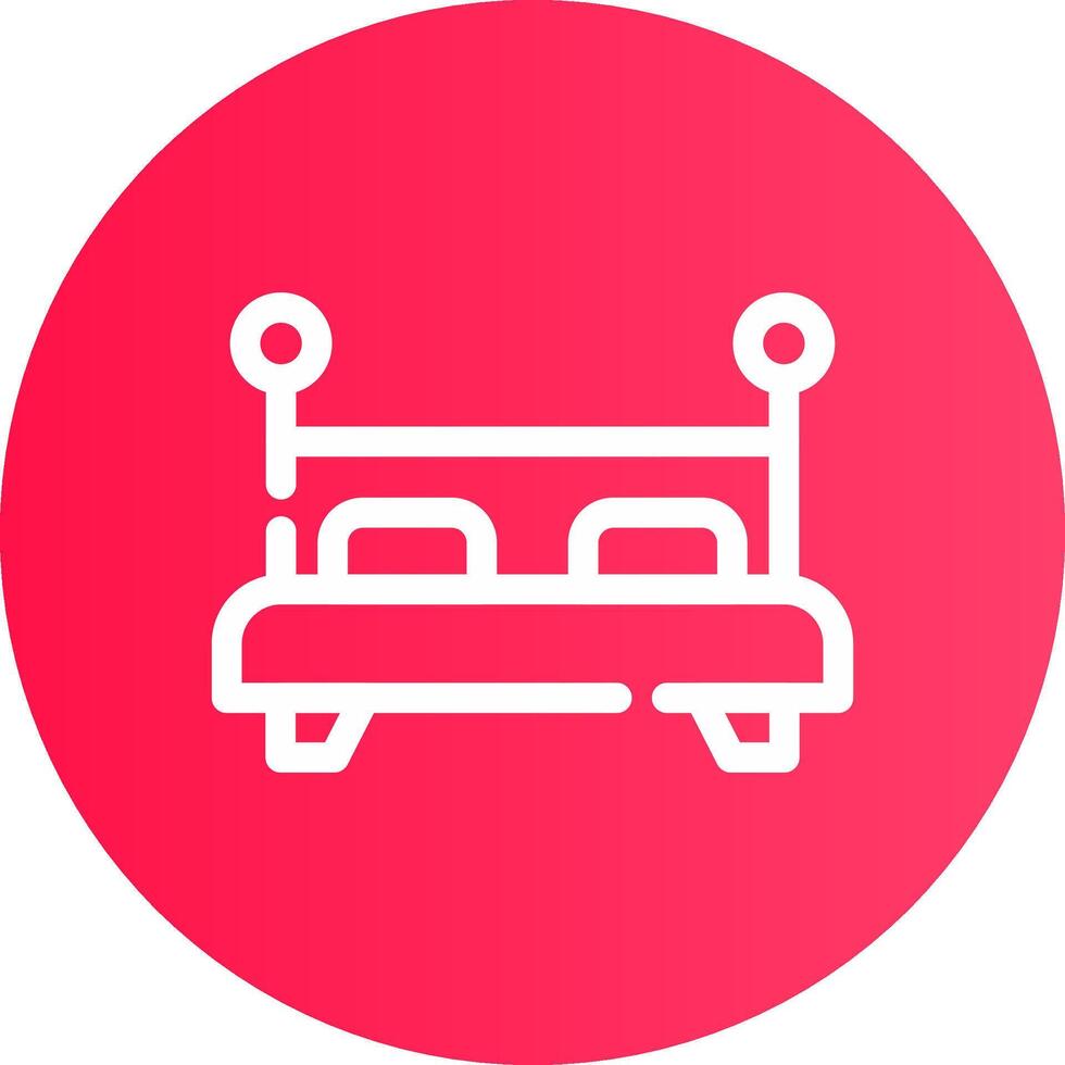 Double Bed Creative Icon Design vector