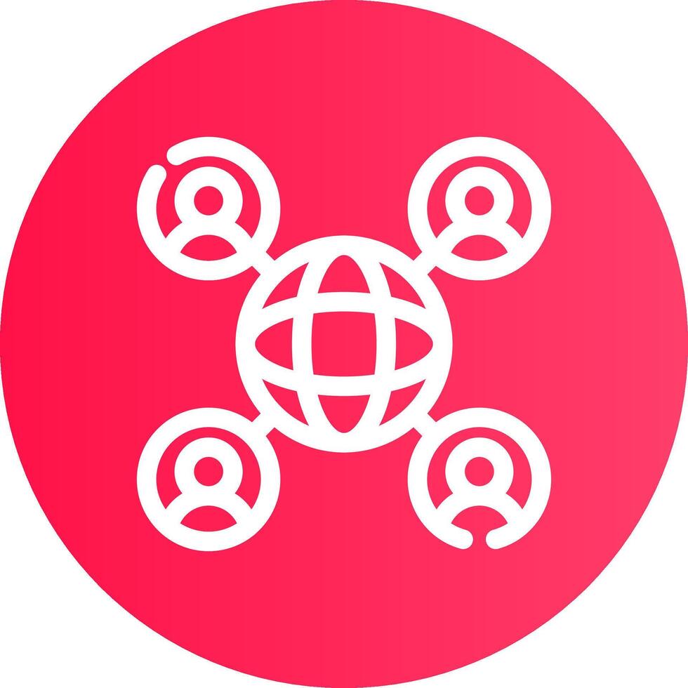social red creativo icono diseño vector