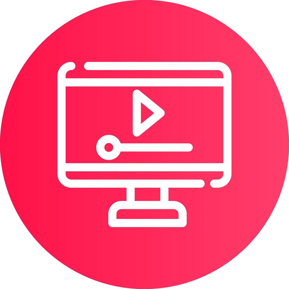 Video Player Creative Icon Design vector