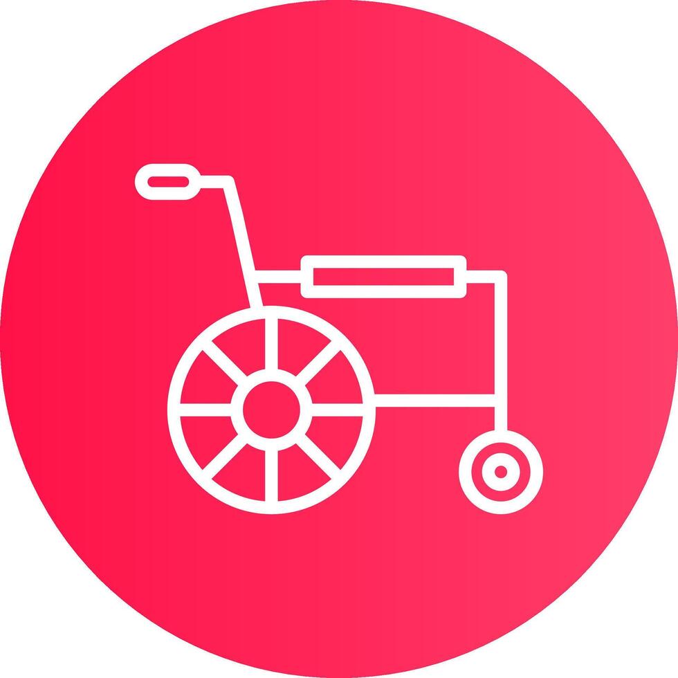 Wheelchair Creative Icon Design vector