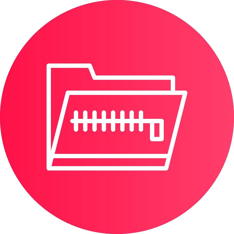 Zip Folder Creative Icon Design vector