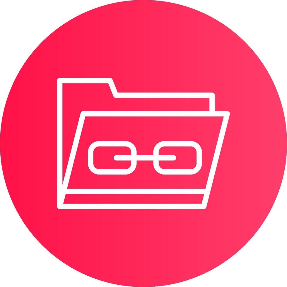 Link Folder Creative Icon Design vector