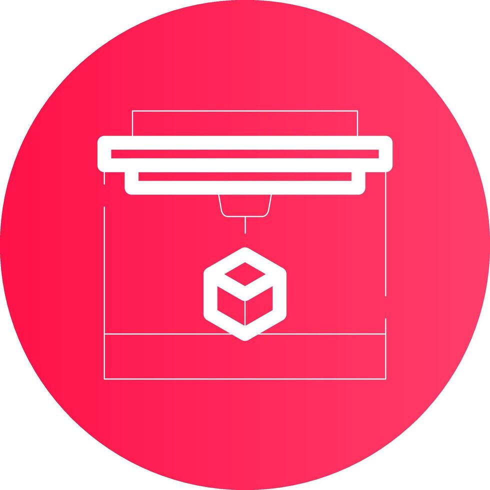 3D Printing Creative Icon Design vector
