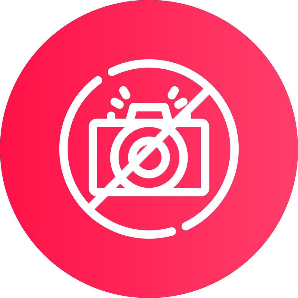 No Camera Creative Icon Design vector