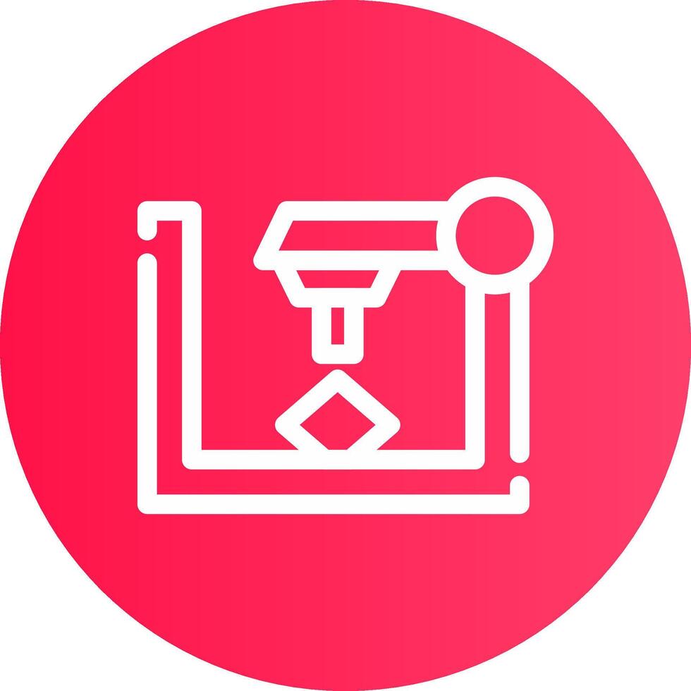 3D Printer Creative Icon Design vector