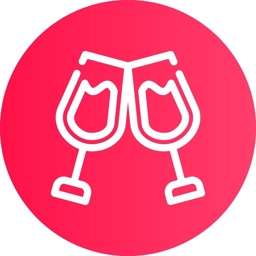 Glass Cheers Creative Icon Design vector