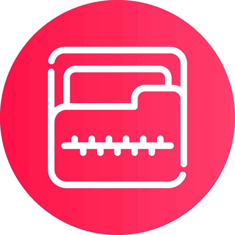 Zip Folder Creative Icon Design vector