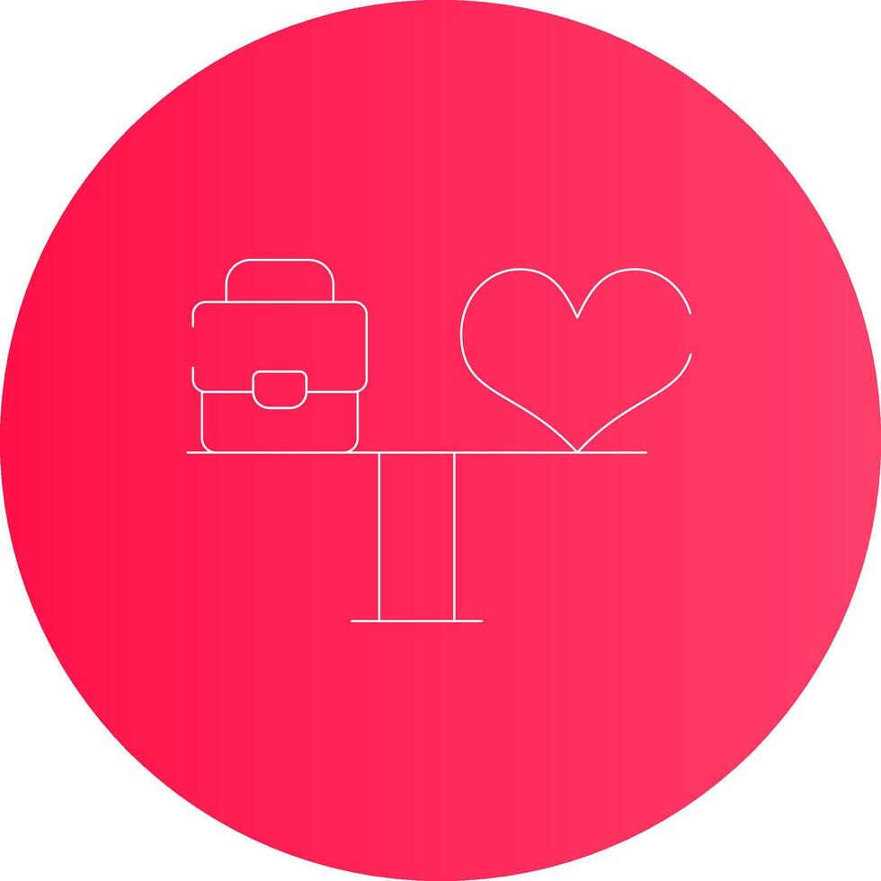 Work Life Balance Creative Icon Design vector